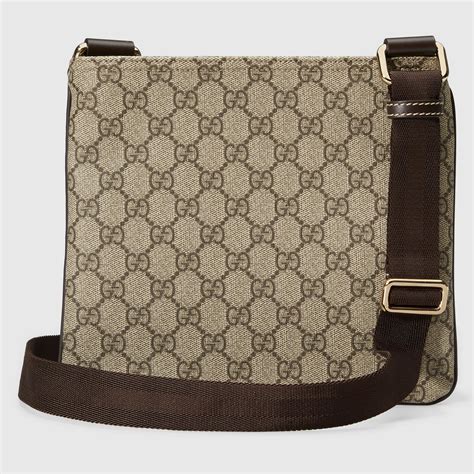 gucci supreme canvas and leather brown crossbody messenger bag|Gucci neo vintage crossbody.